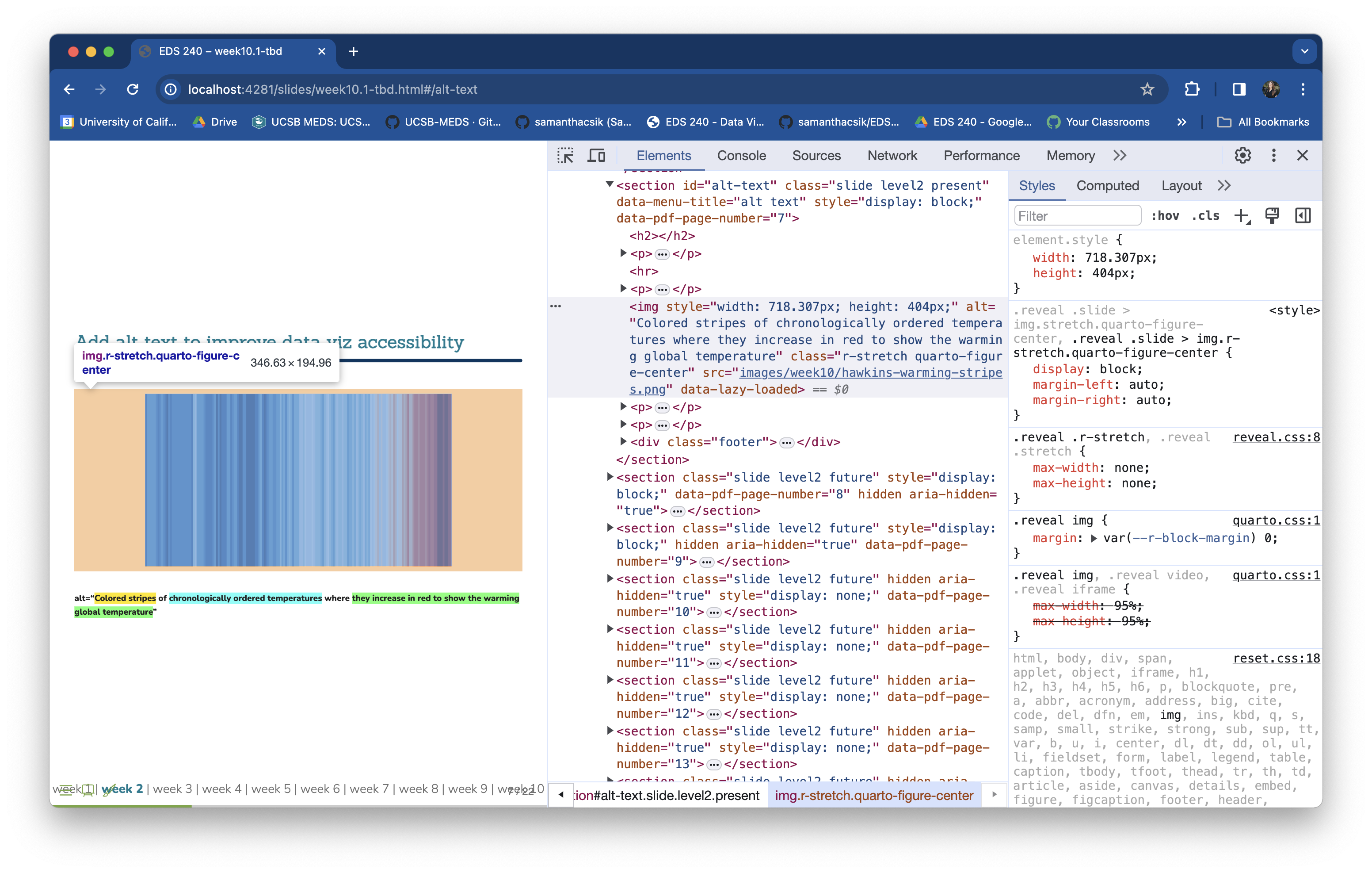 Colored stripes of chronologically ordered temperatures where they increase in red to show the warming global temperature